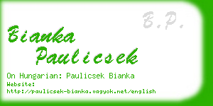 bianka paulicsek business card